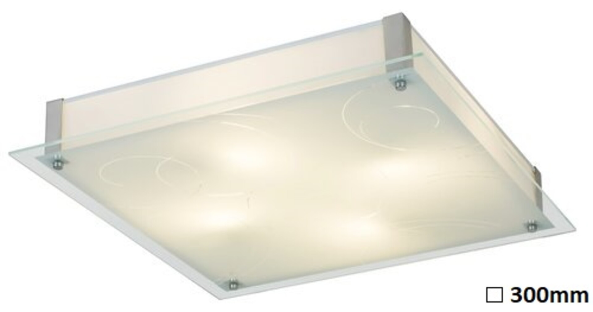 Plafon Denakwadratowy biały LED 1x12W 30cm 960lm IP20 Rabalux