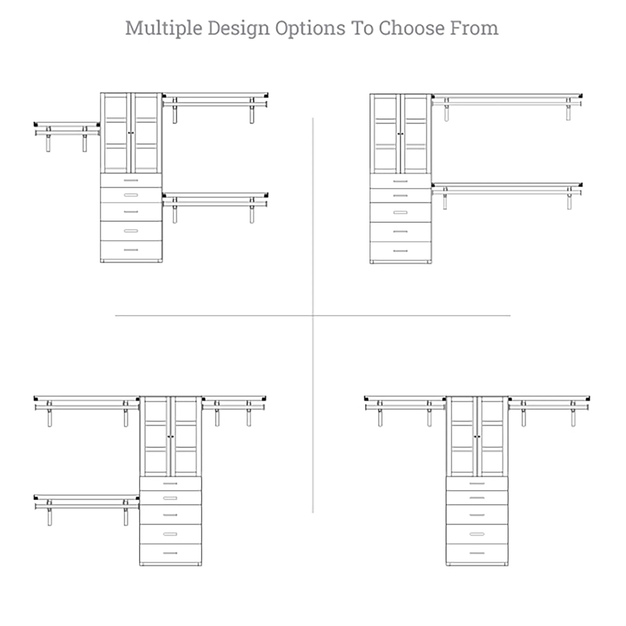 John Louis Home Solid Wood Walk-In Closet System with 5-Drawers and Doors Honey Maple