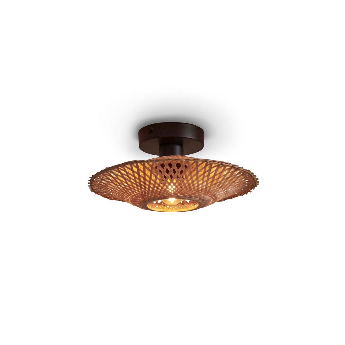 GOOD&MOJO plafonnière Kalimantan - zwart - Ø30cm