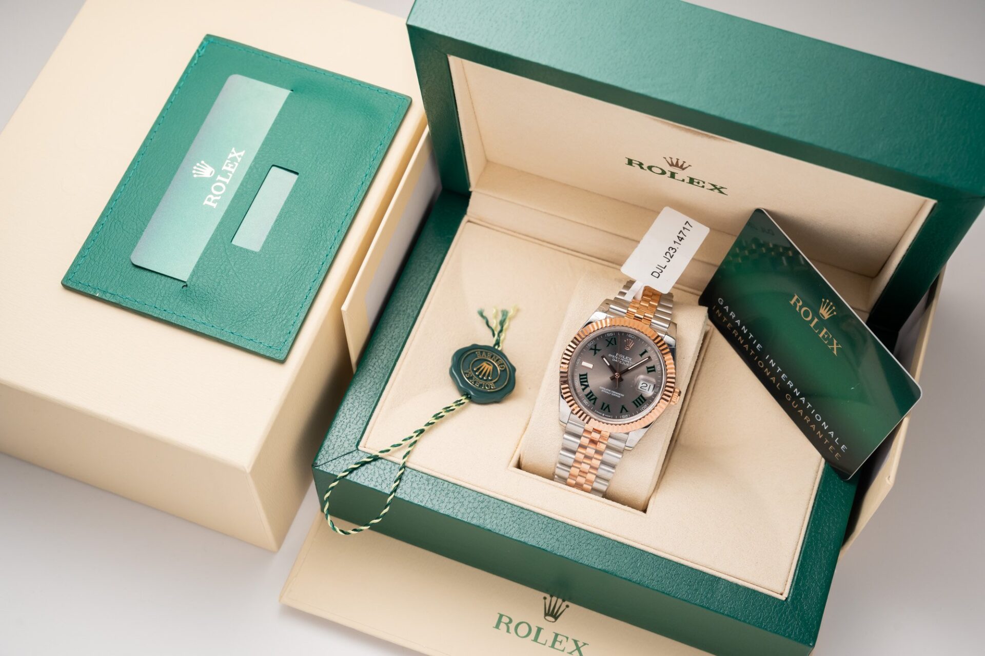 Rolex Datejust SS/RG Plated Wimbledon Grey Dial 41mm Jub Super Clone