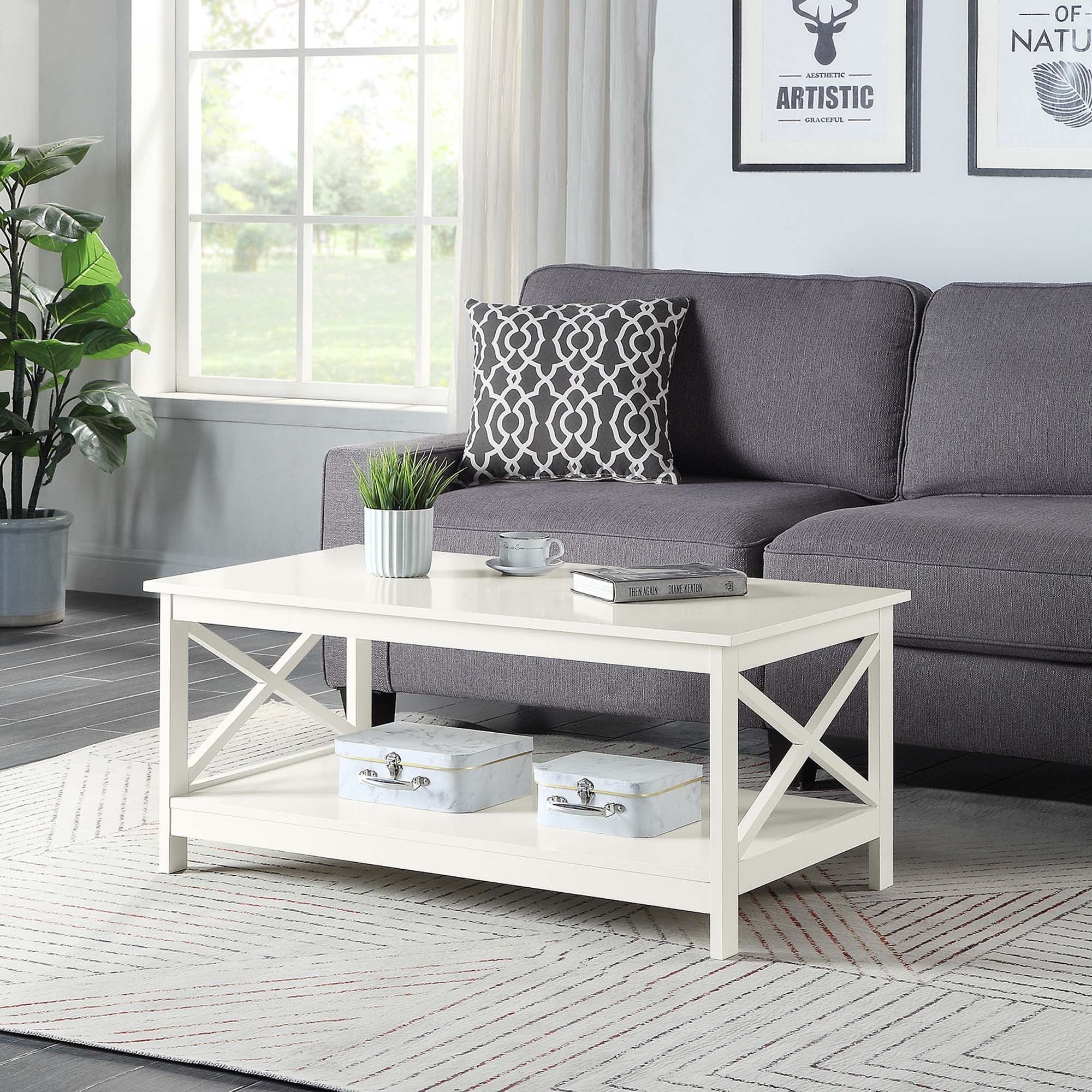 Convenience Concepts Oxford Coffee Table with Shelf