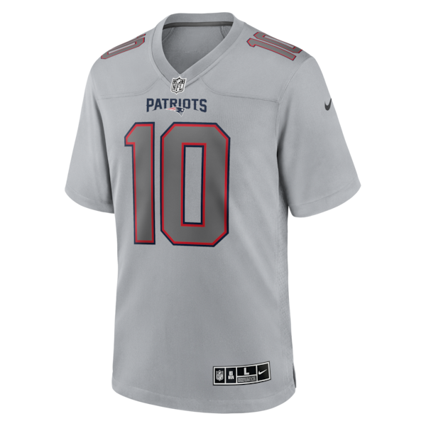 Drake Maye New England Patriots Nike Atmosphere Fashion Game Jersey - Gray