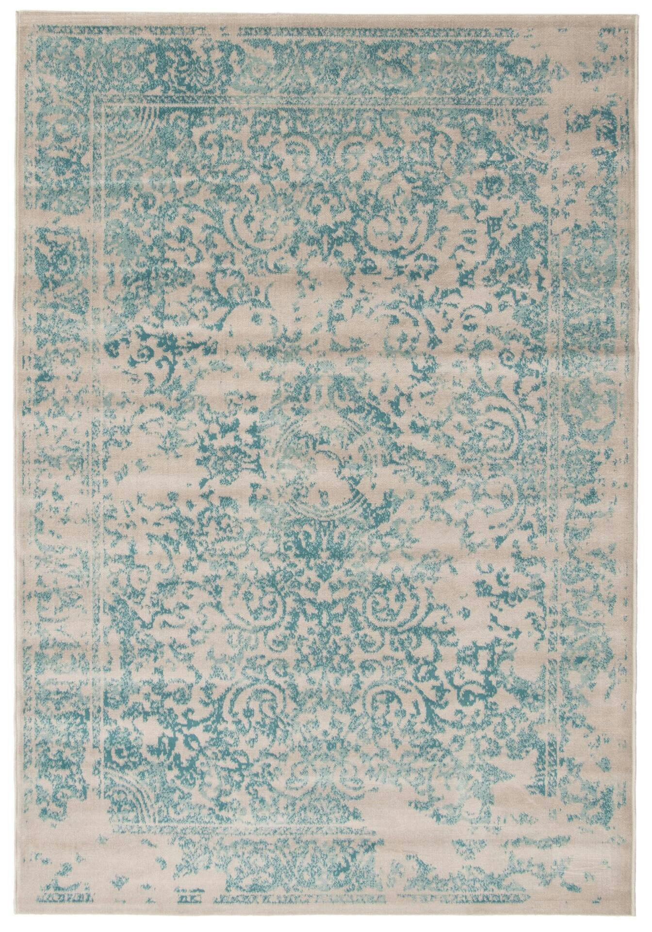 ECARPET Dawson Indoor Area Rug, Aqua, Assorted Sizes