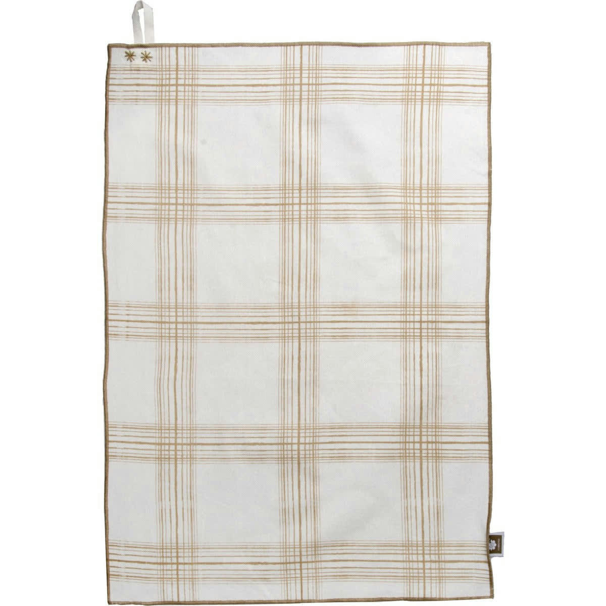 MADRAS - Torchons (x2) coton  50x75 sable