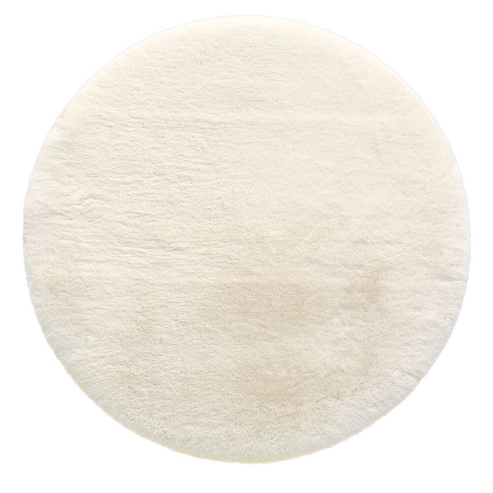 GULVTEPPE PREMIUM Ø80CM NATURHVIT