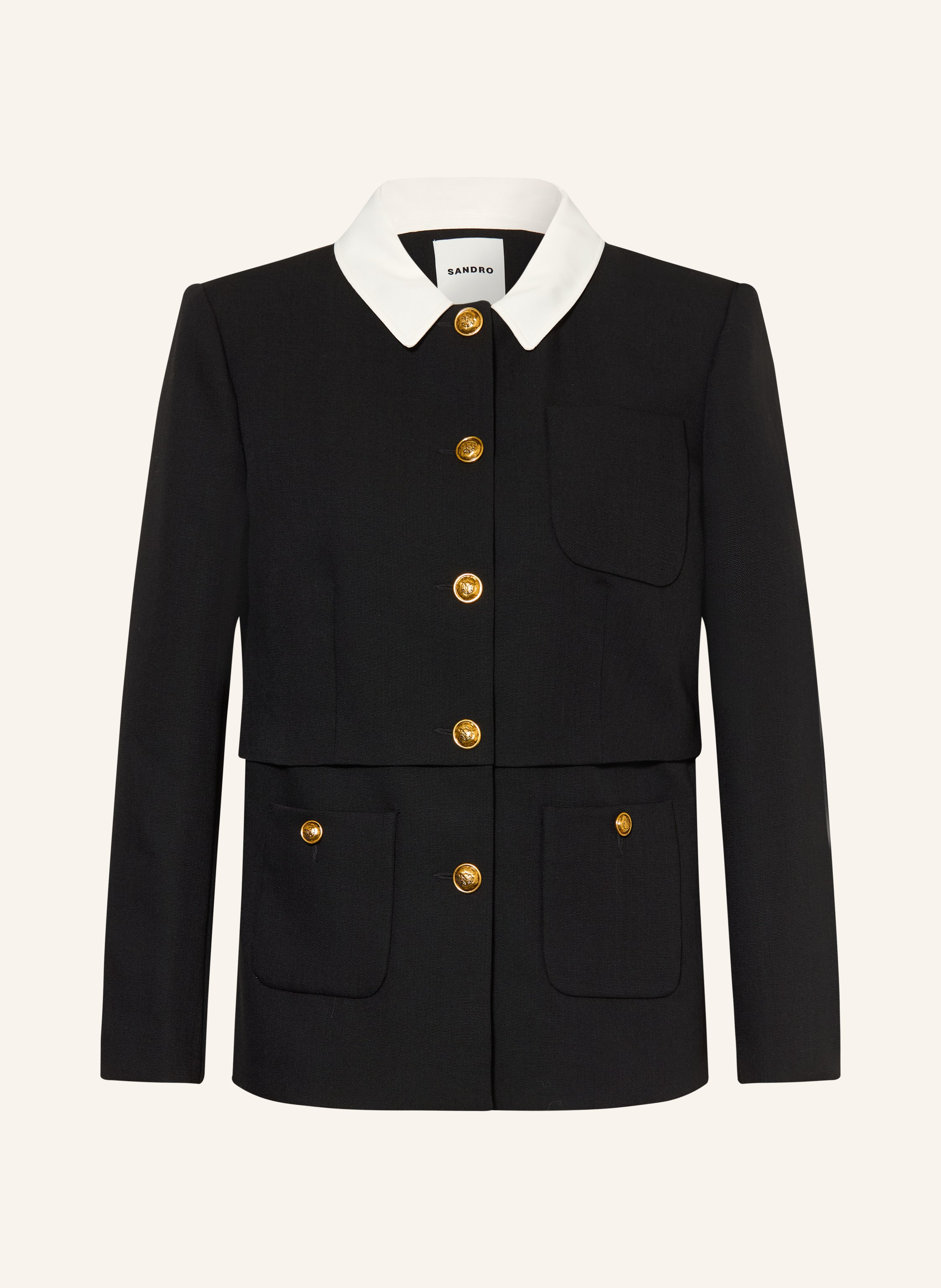 SANDRO Blazer mit abnehmbarem Kragen