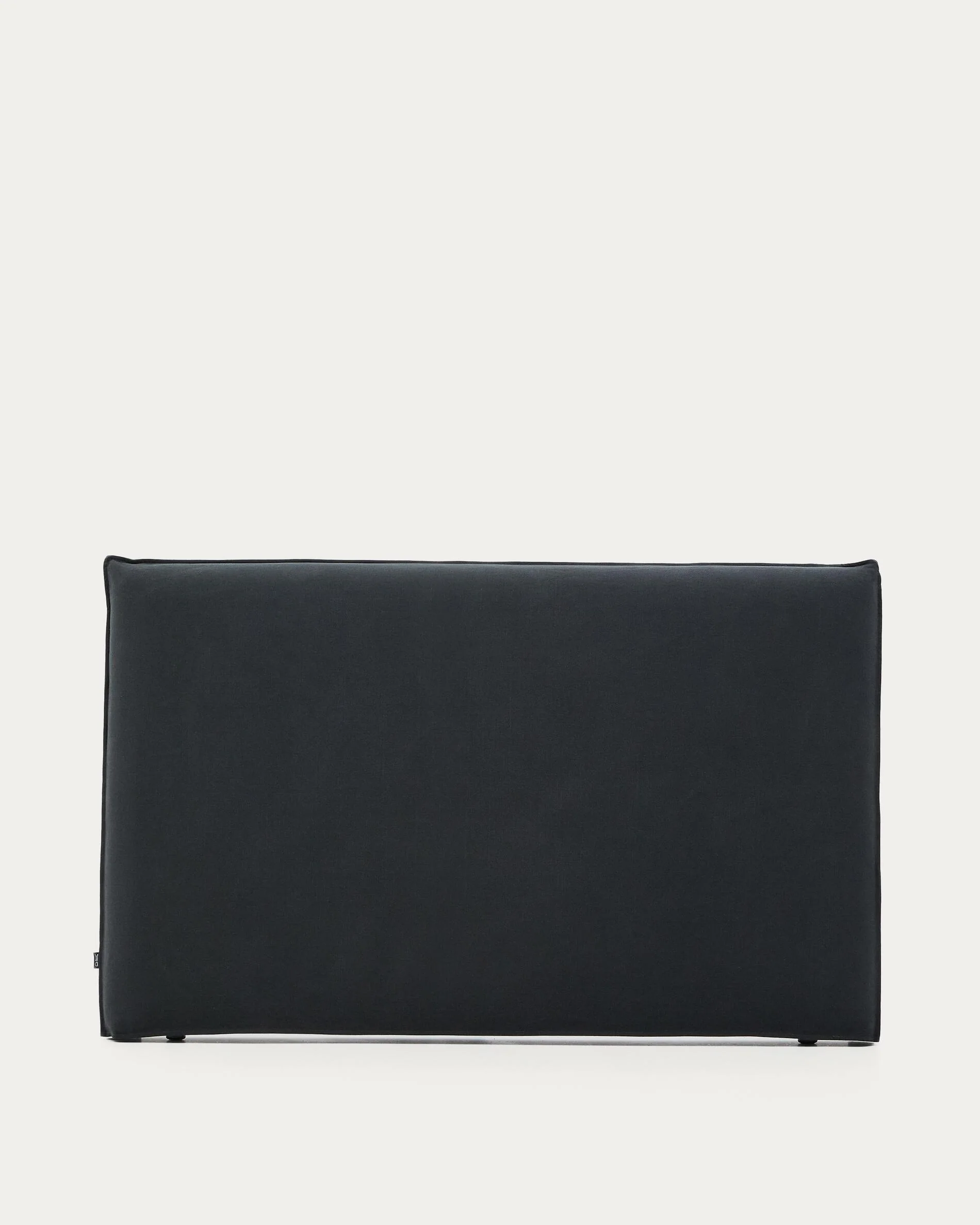 Anthracite grey linen and cotton Jaira headboard with removable cover for a 180 cm FSC Mix Credit bed