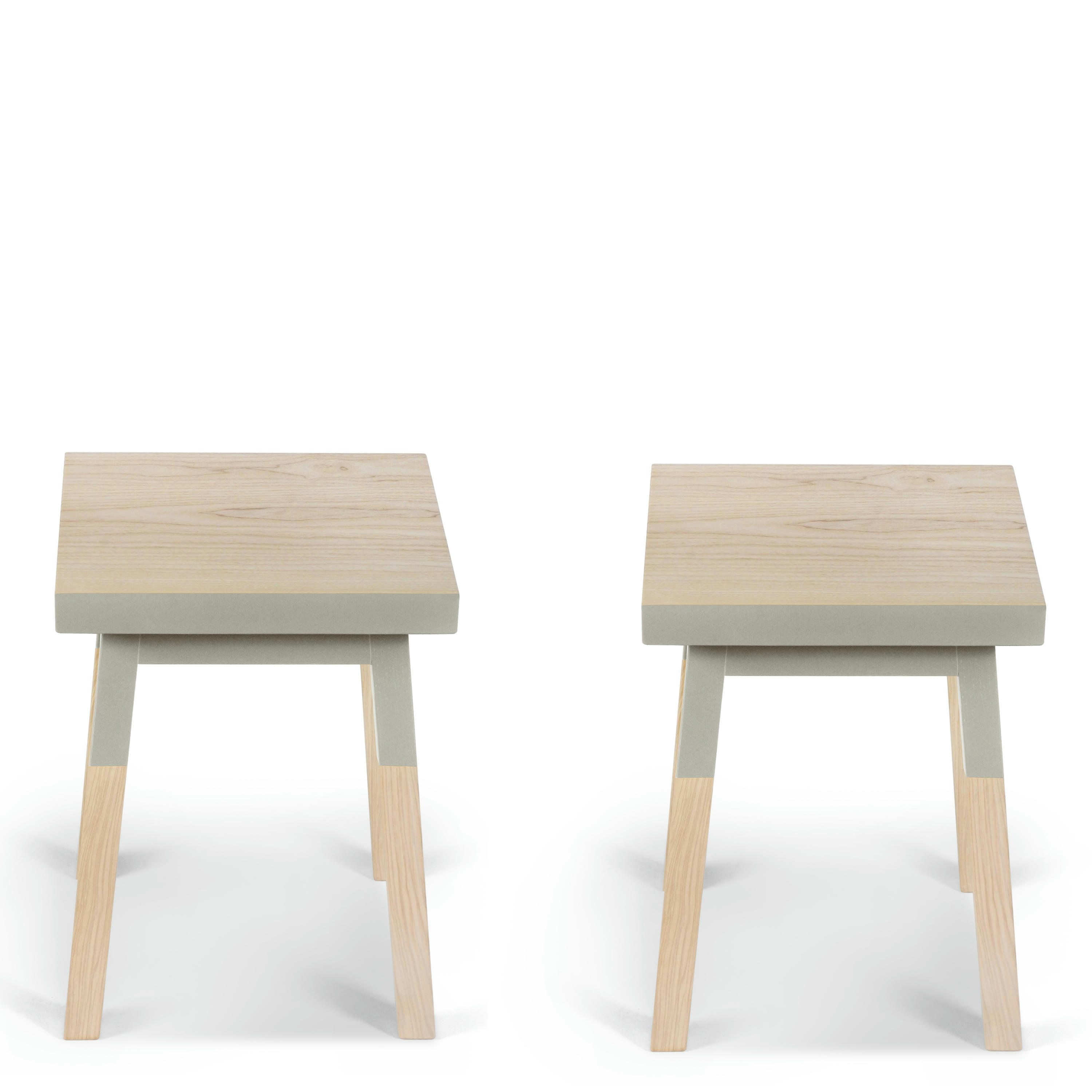 EGEE - 2 tabourets 100% frêne massif, assise 35 cm