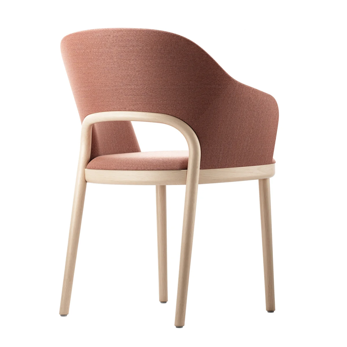 Thonet - 520 PF Armlehnen-Sessel, Buche gebeizt (TP 107 aufgehellt) / altrosa (Mood 3105)