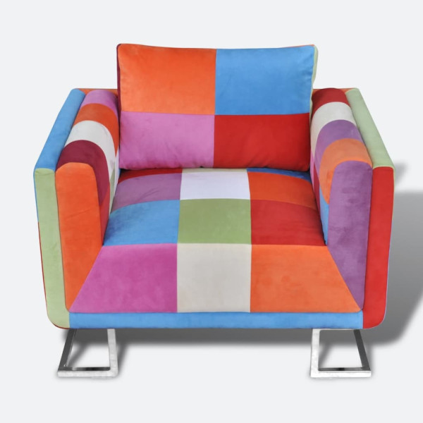 Fotel Wypoczynkowy Tapicerowany Patchwork Do Salonu Pokoju