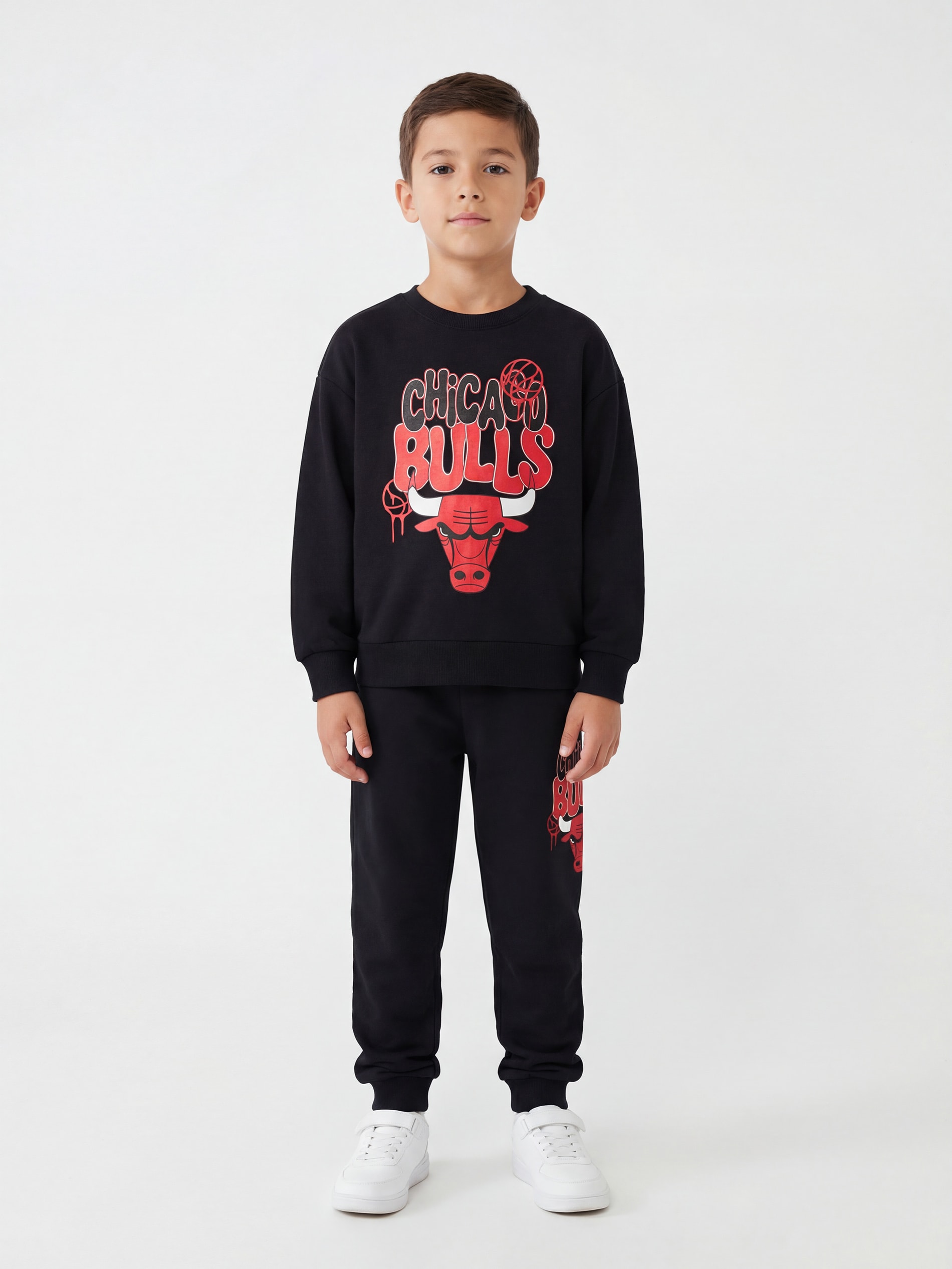 Bluza crewneck z nadrukiem Chicago Bulls NBA