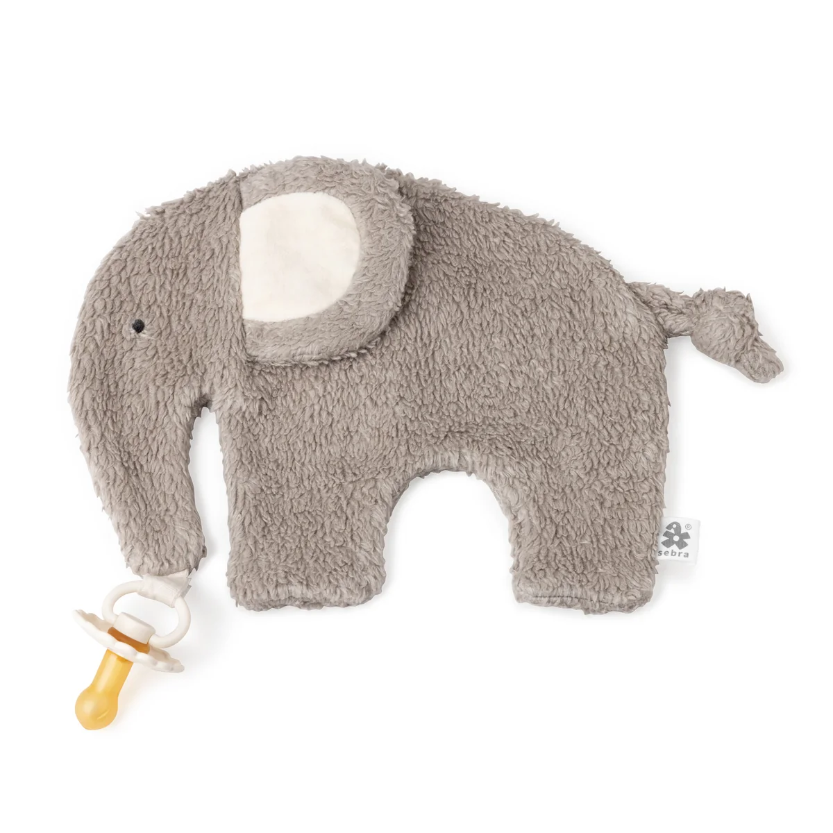 Sebra - Schmusetuch und Schnullerhalter, Elefant, grau