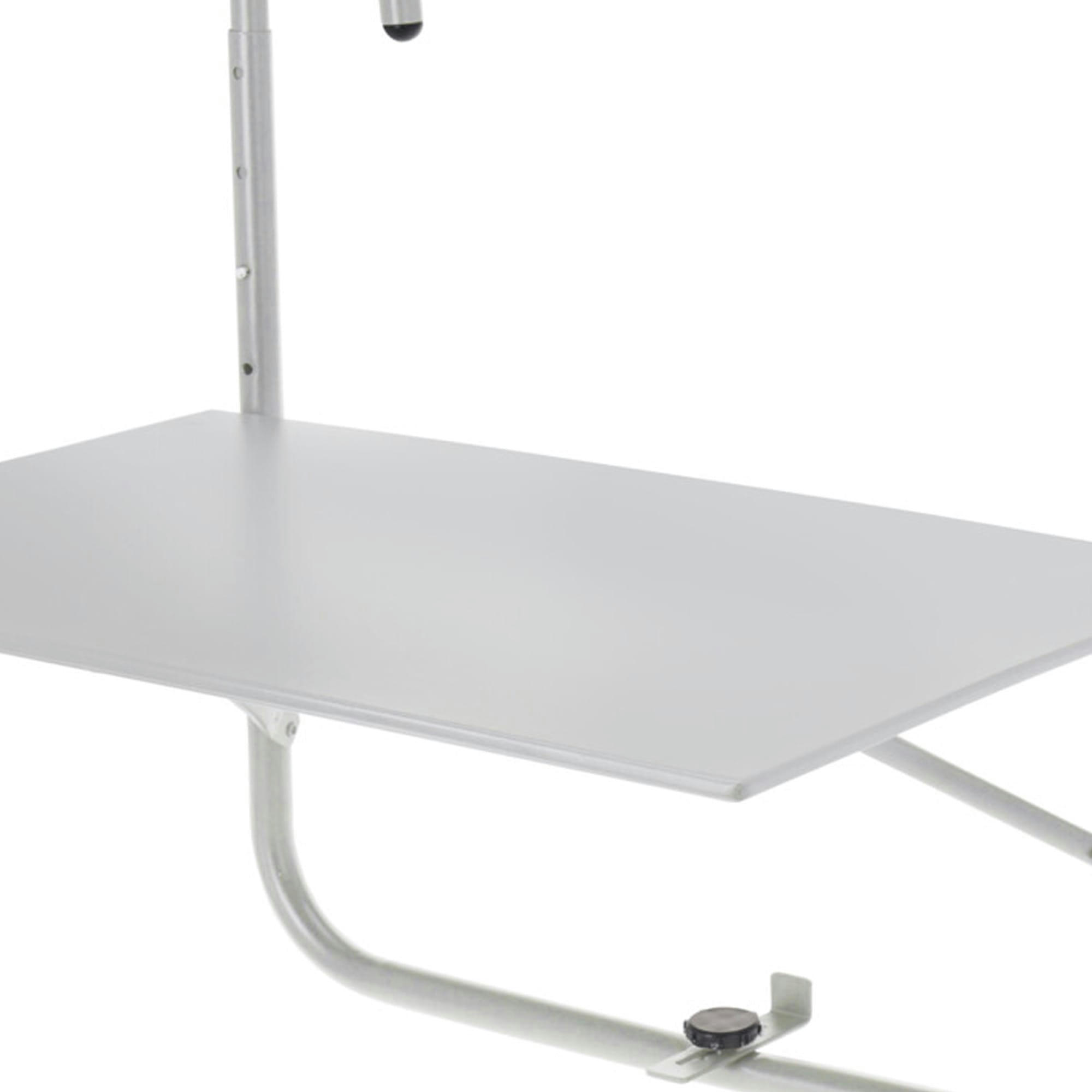 - Table de balcon en métal gris clair  63x43cm