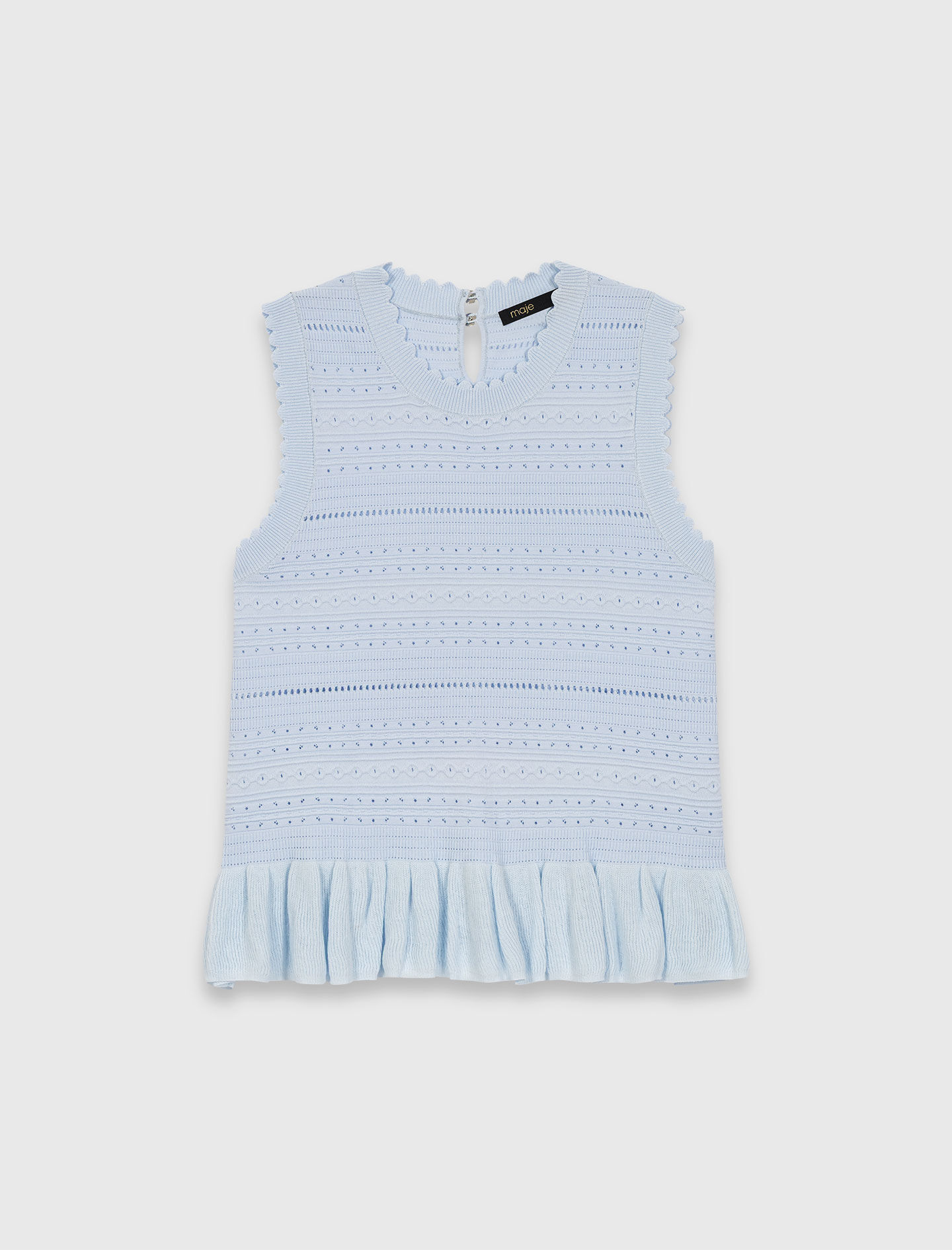 Top en maille avec volants