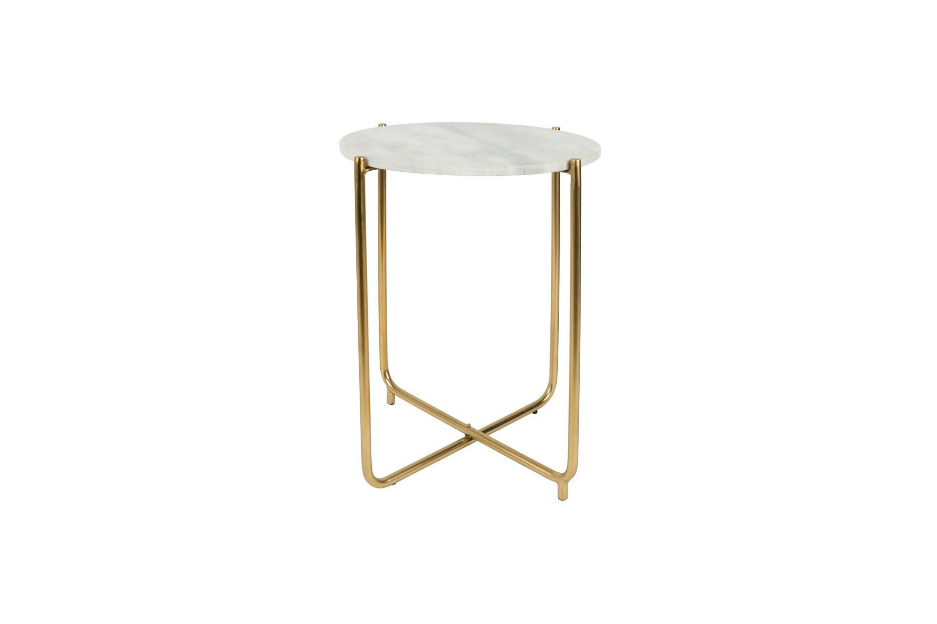 TIMPA - Table d'appoint en marbre blanc