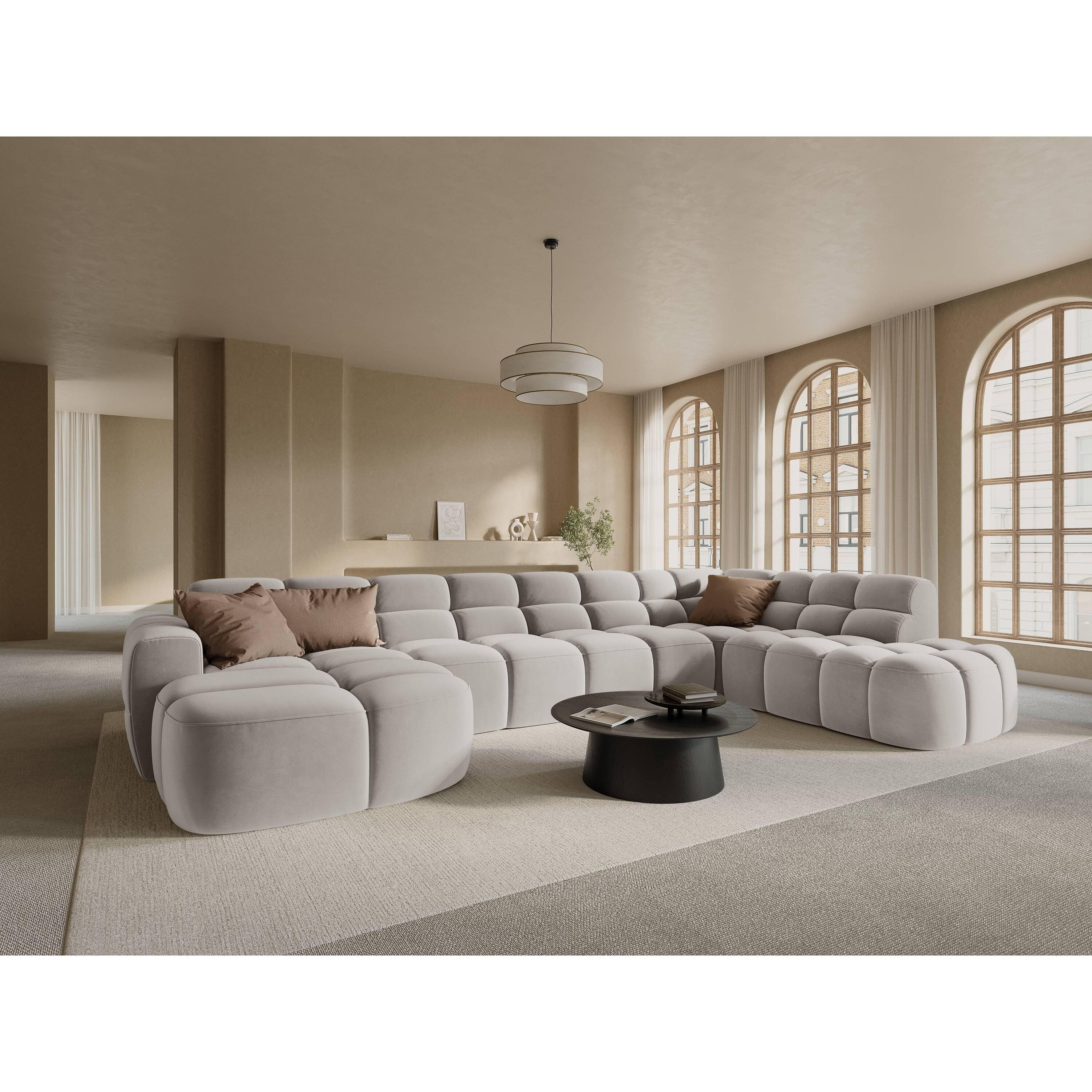 Micadoni Lisa U-bank Rechts - Velvet - Lichtbeige