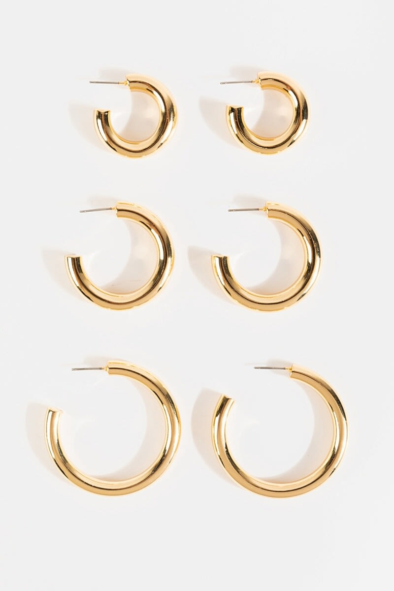 Morgan Huggie Hoop Set