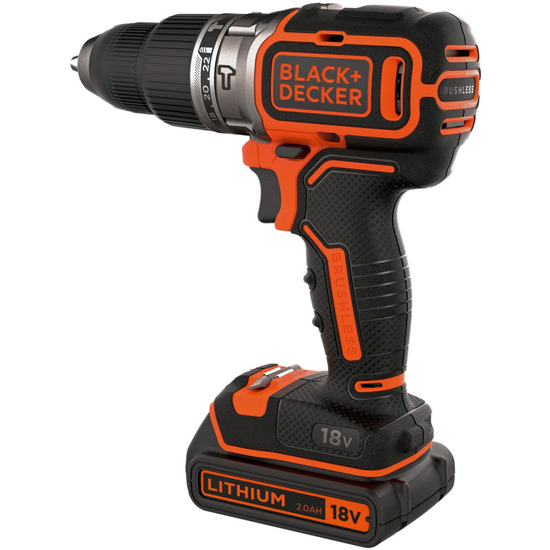 Perceuse à percussion sur batterie Brushless 18 V BLACK DECKER