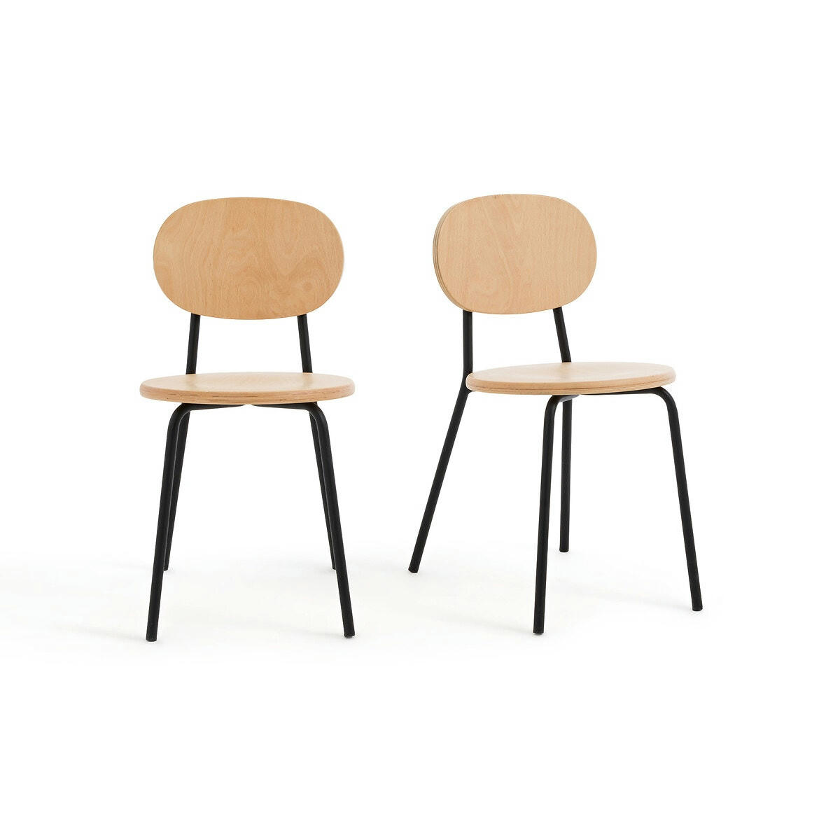 Lots de 2 chaises empilables, Loumi