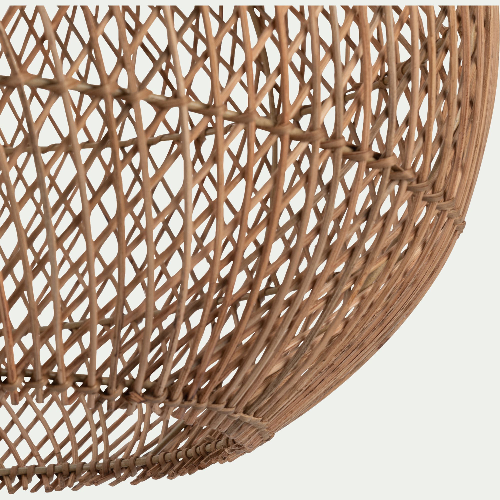 NAIA - Suspension non électrifiée en rotin et fer - naturel D46cm