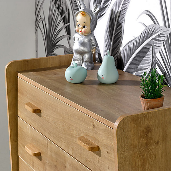 Commode 3 tiroirs grand modèle Maelyne Bois