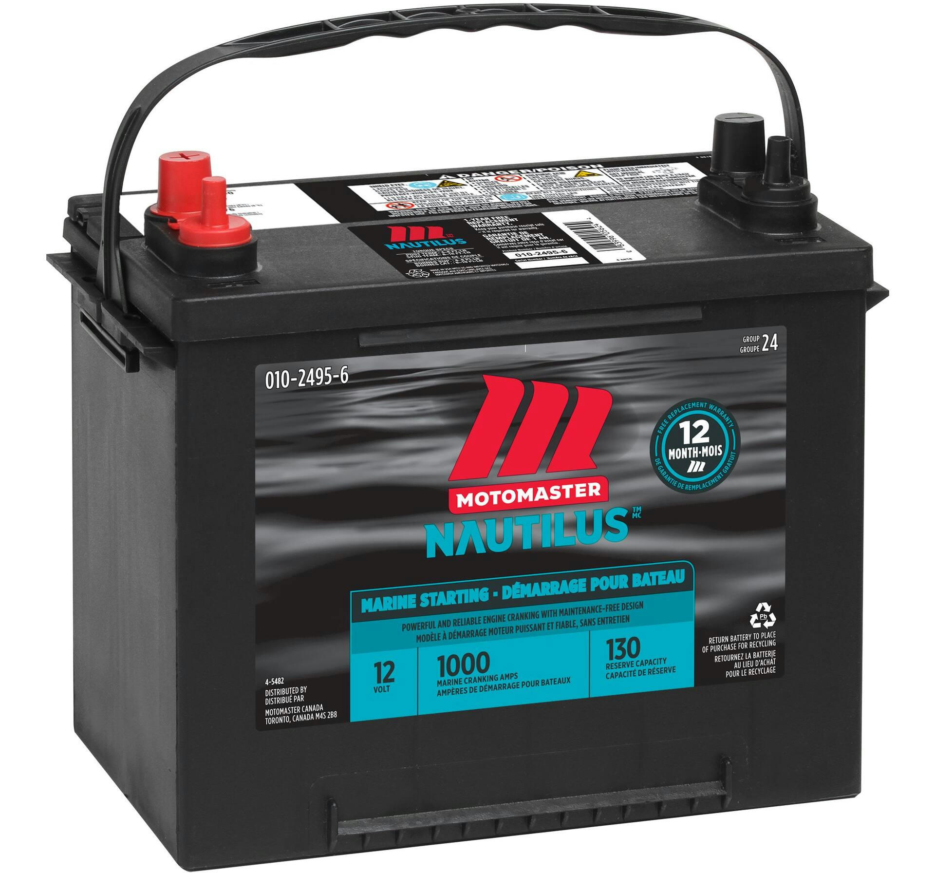 MOTOMASTER NAUTILUS Group Size 24 Starting Battery, 1000 MCA