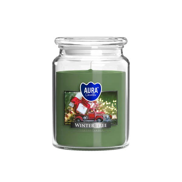 Aura Scented Jar Candle Winter Tree 500g
