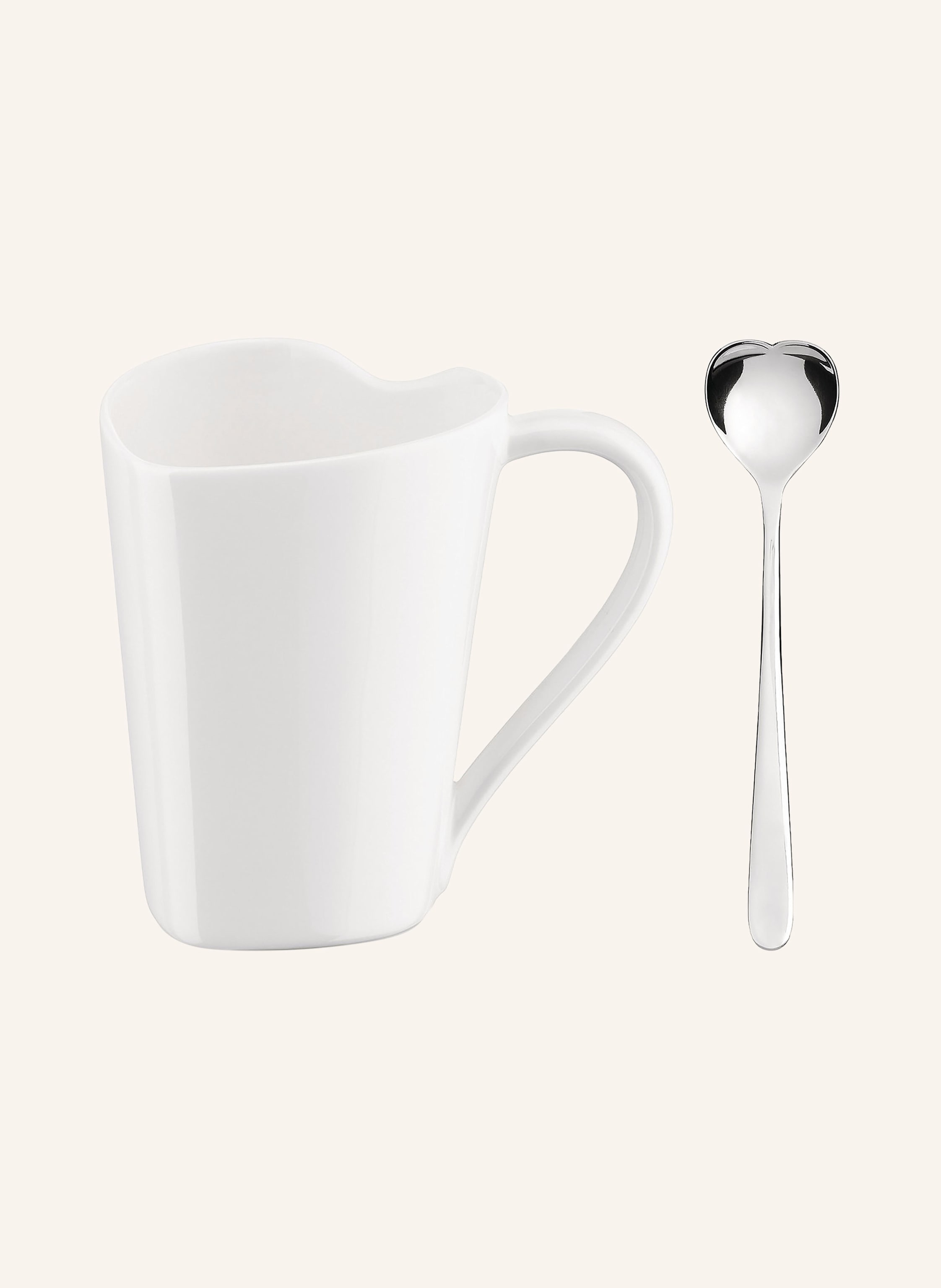 ALESSI 2-tlg. Set: Henkelbecher TO und Teelöffel BIG LOVE