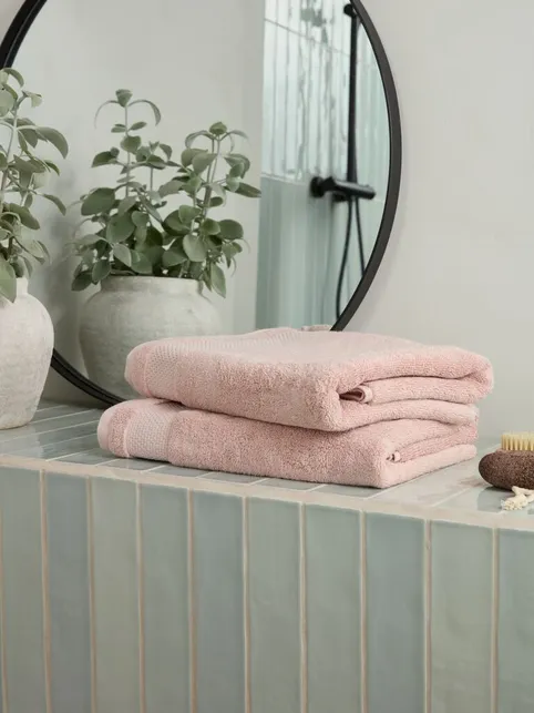 Gæstehåndklæde NORA 40x60 støvet rosa