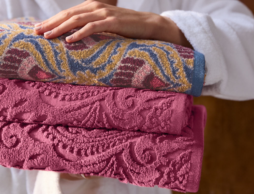 Serviette de bain jacquardSamarcande