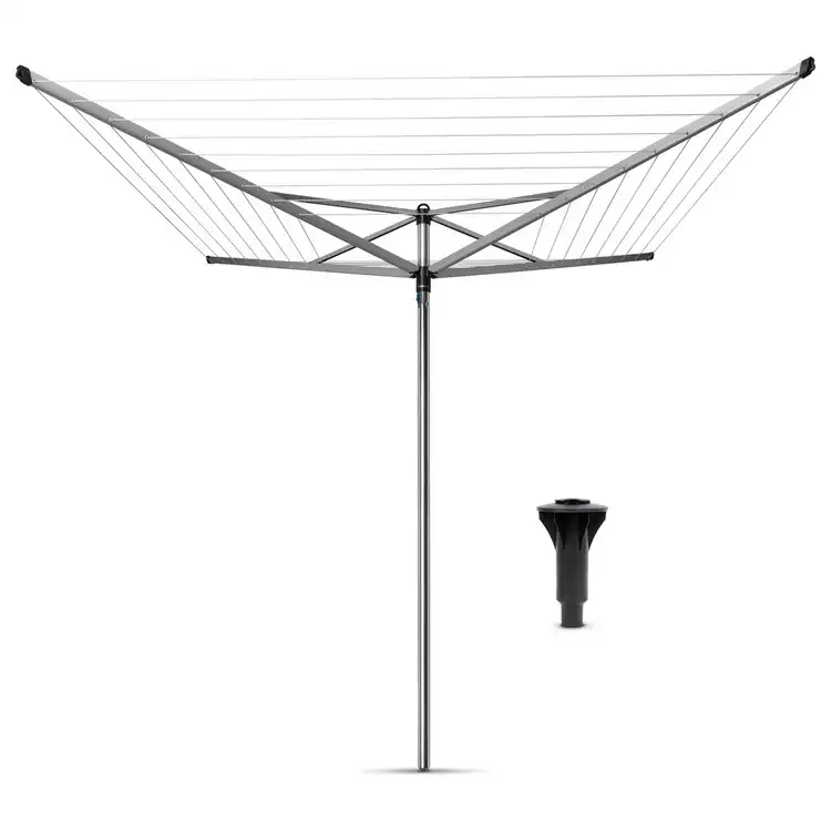 Brabantia Topspinner 40m 4 Arm Rotary Airer with Ground Tube