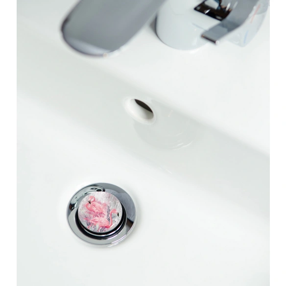 Waschbeckenstöpsel »Flamingo NEU«, 4 cm, Weiss, Rund