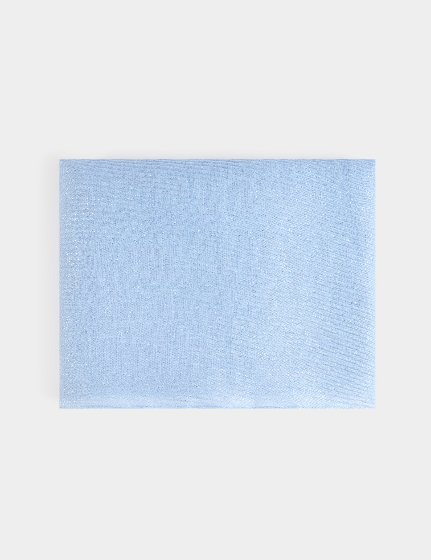 Metallic Pleated Stole Blue Women