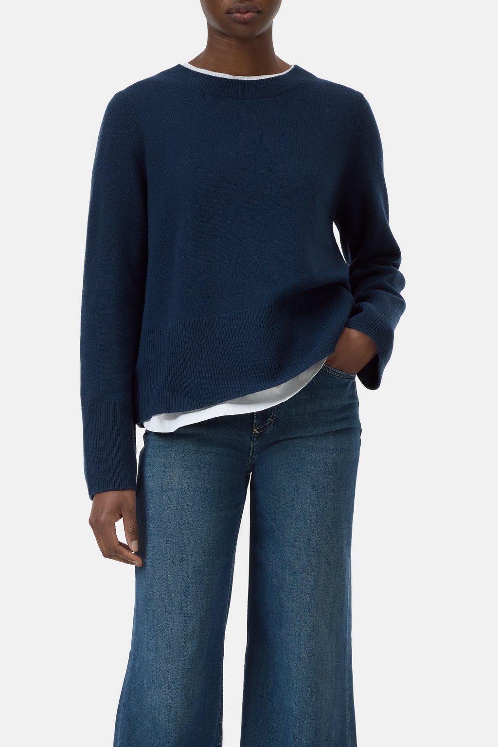 Crewneck-Pullover aus reiner Wolle