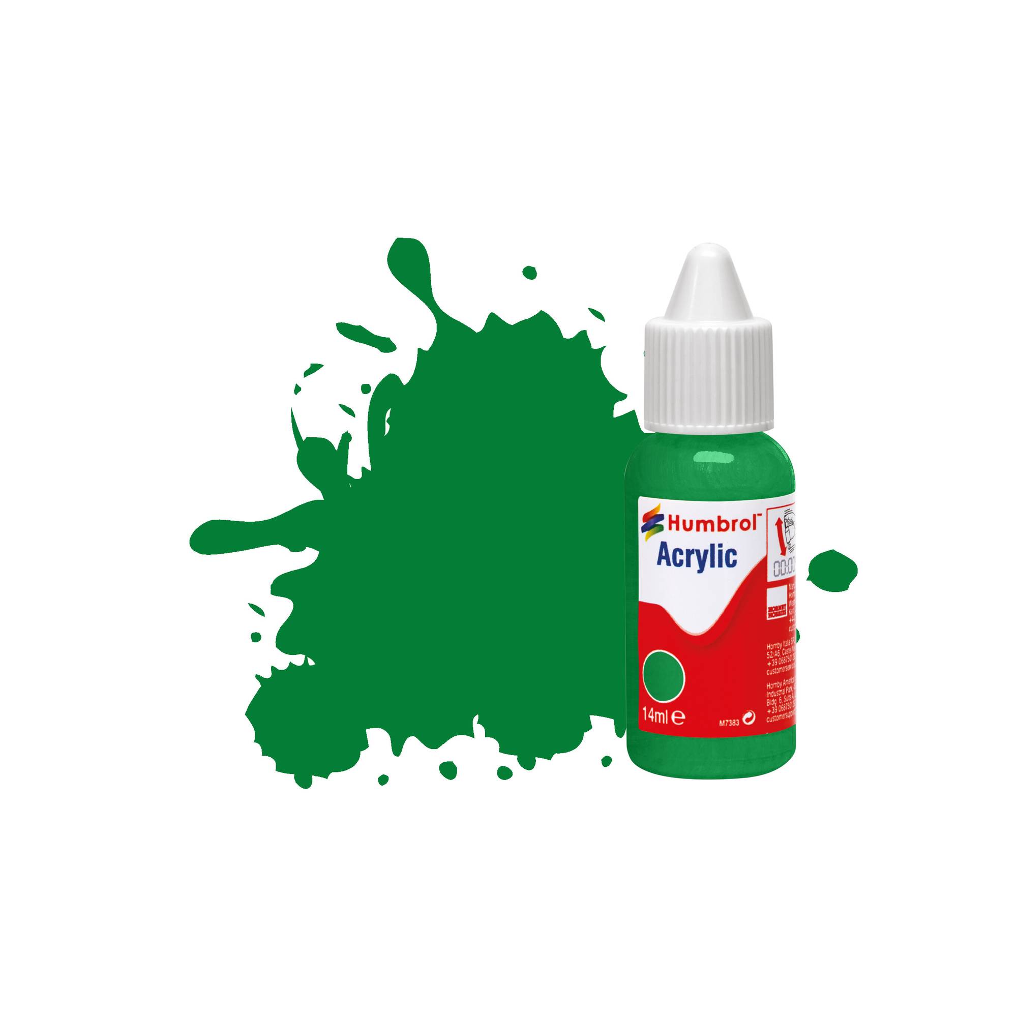 Humbrol 2 Emerald Green Gloss Acrylic Paint Dropper 14ml