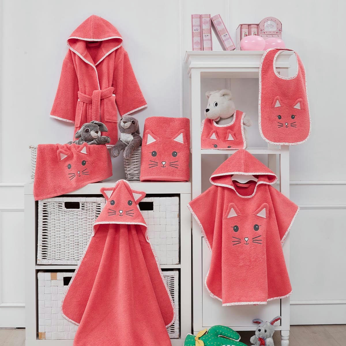 MISTY LE CHAT - Lot de 2 bavoirs  framboise 1 - 2 ans