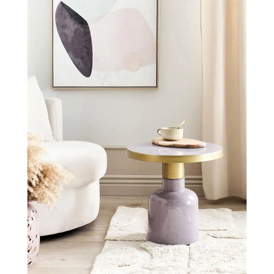 LOMITA - Bijzettafel - Violet - Metaal