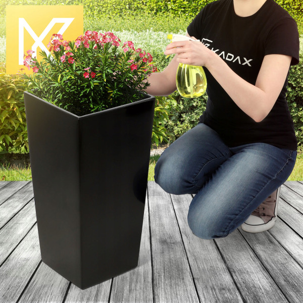 Kadax Donica   Wkład 29x58cm Wysoka Czarna Połysk