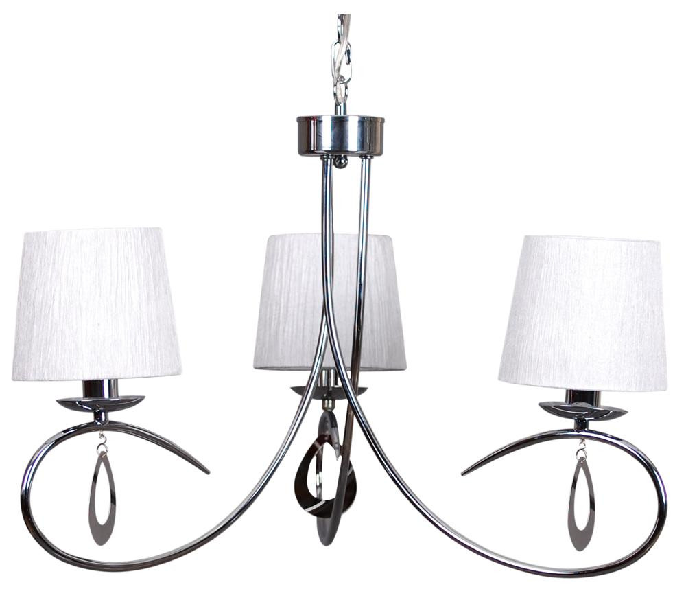 Lampa wisząca ARNIKA 3x40w e14 chrom / biały
