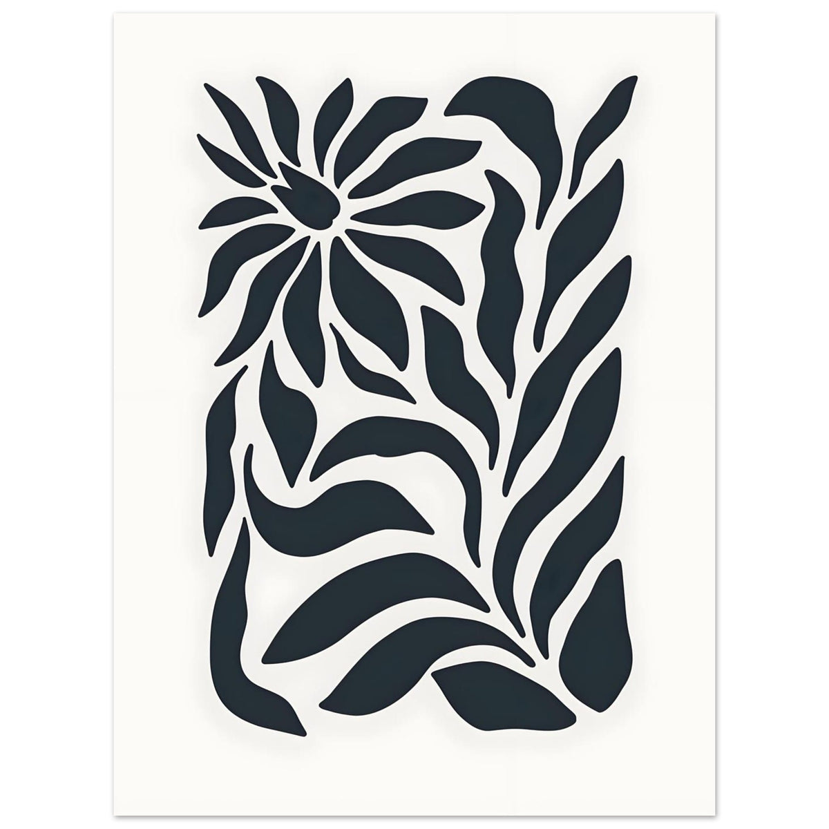 Artfulprints Poster Matisse - Flowers in silence  - 30x40 cm - Zwart / Wit