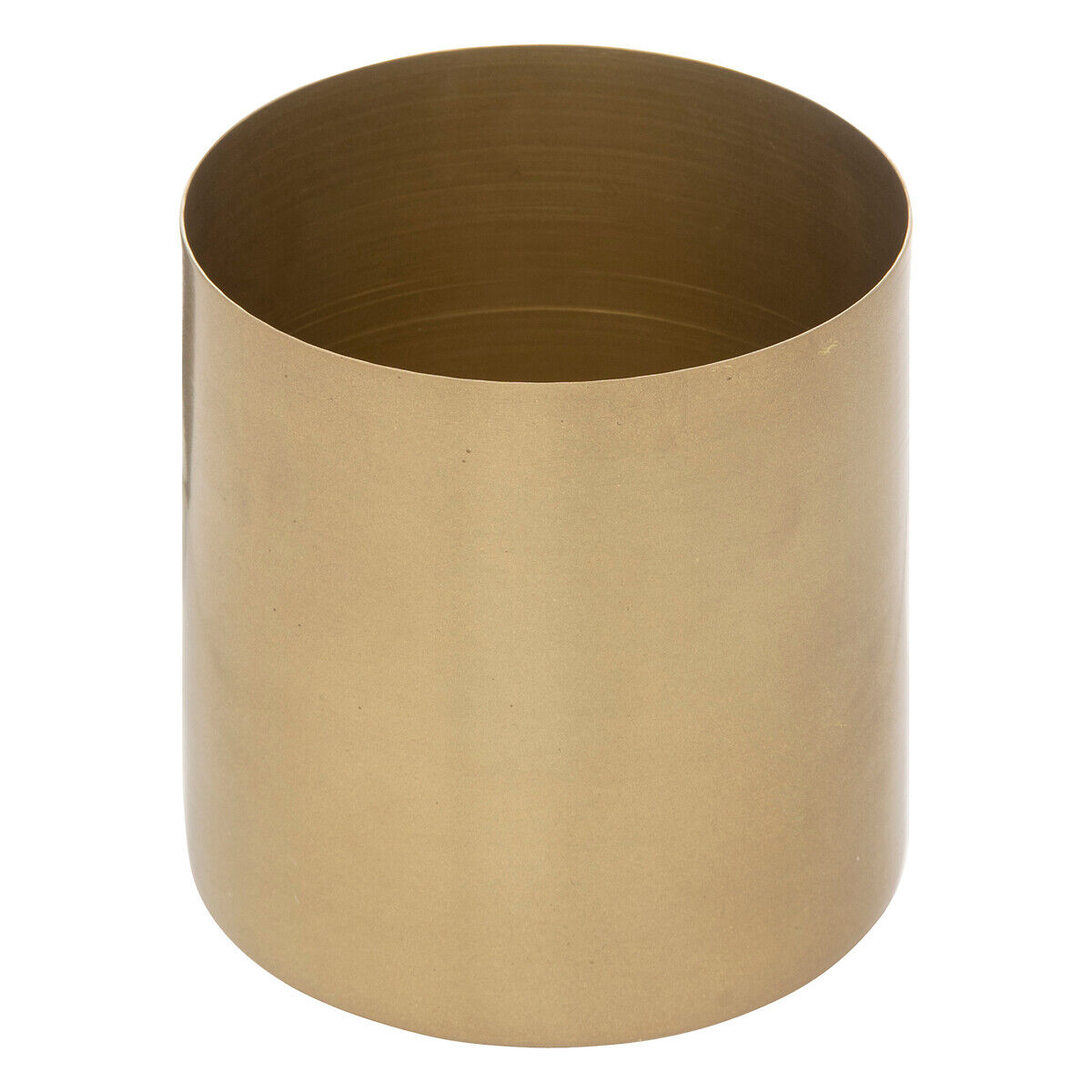 Vaso redondo dourado em metal 10cm
