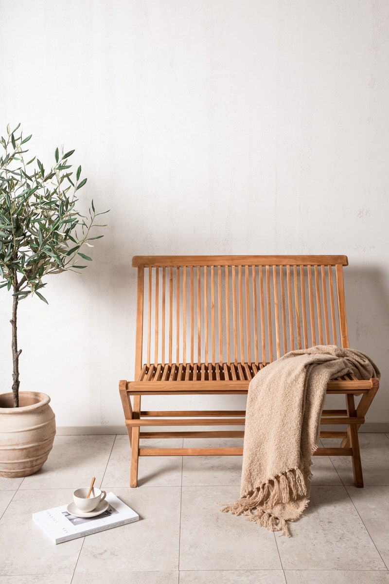 Nest outdoor Joan houten tuinbank naturel - 100 cm