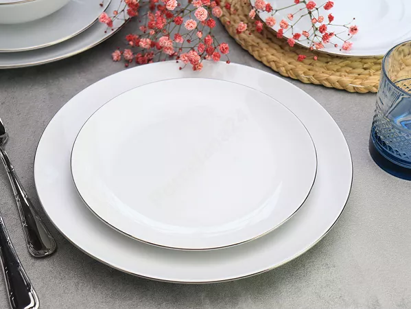 Komplet talerzy na 6 osób (18el) Waza - Modern Platynowa linia WA-08P