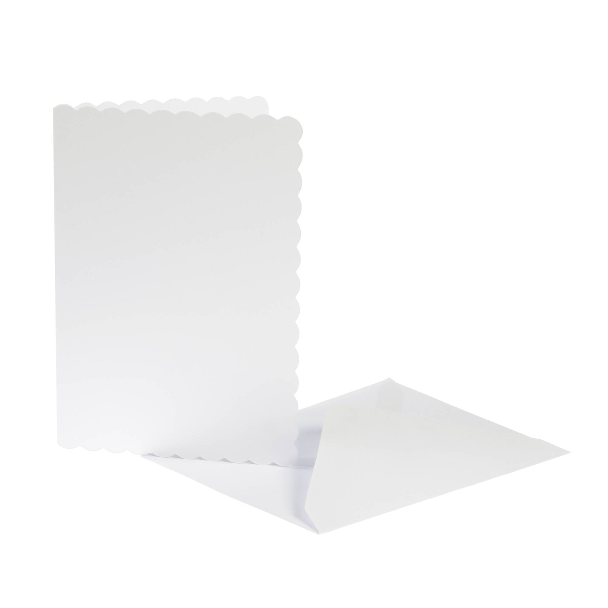 White Scalloped Cards5 x 7 Inches 25 Pack