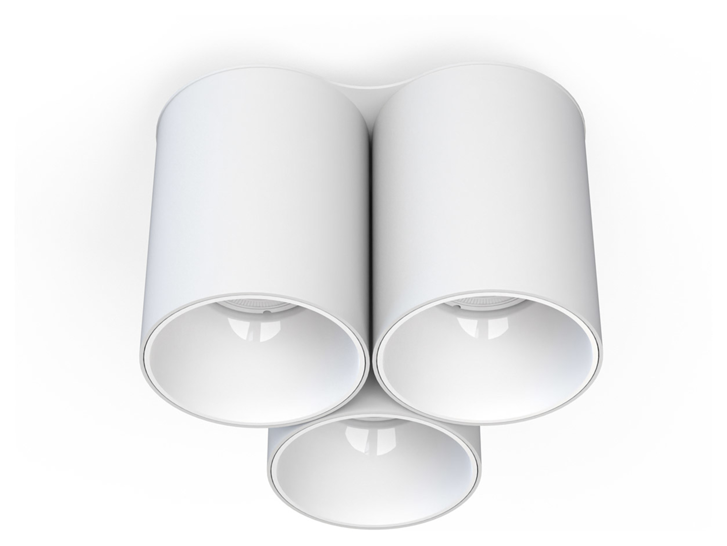 Lampa natynkowa Eye tone 3-punktowa stalowa biała