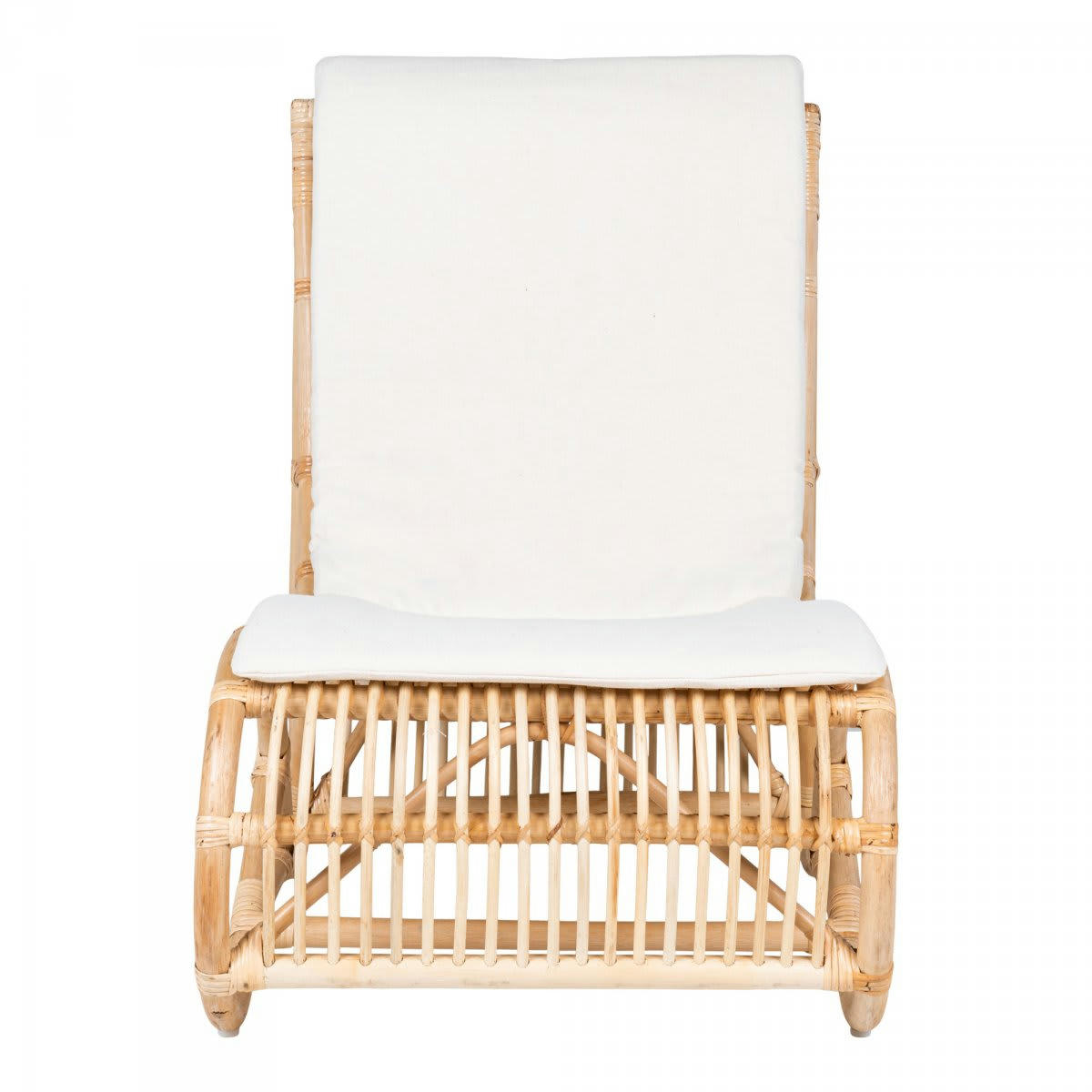 FOULON - Fauteuil lounge en rotin avec coussin