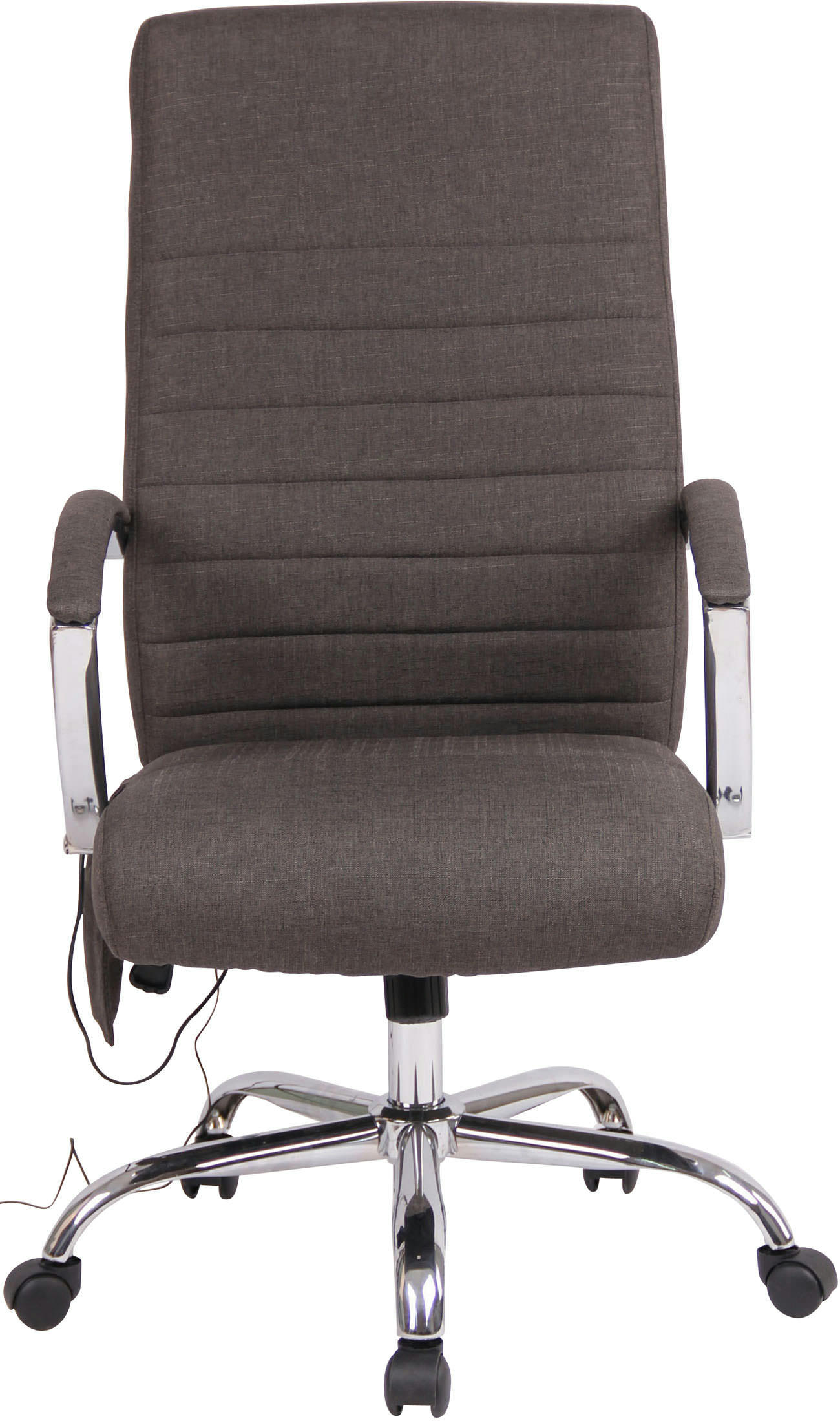 VALAIS - Chaise de bureau massant et réglable en tissu Gris foncé