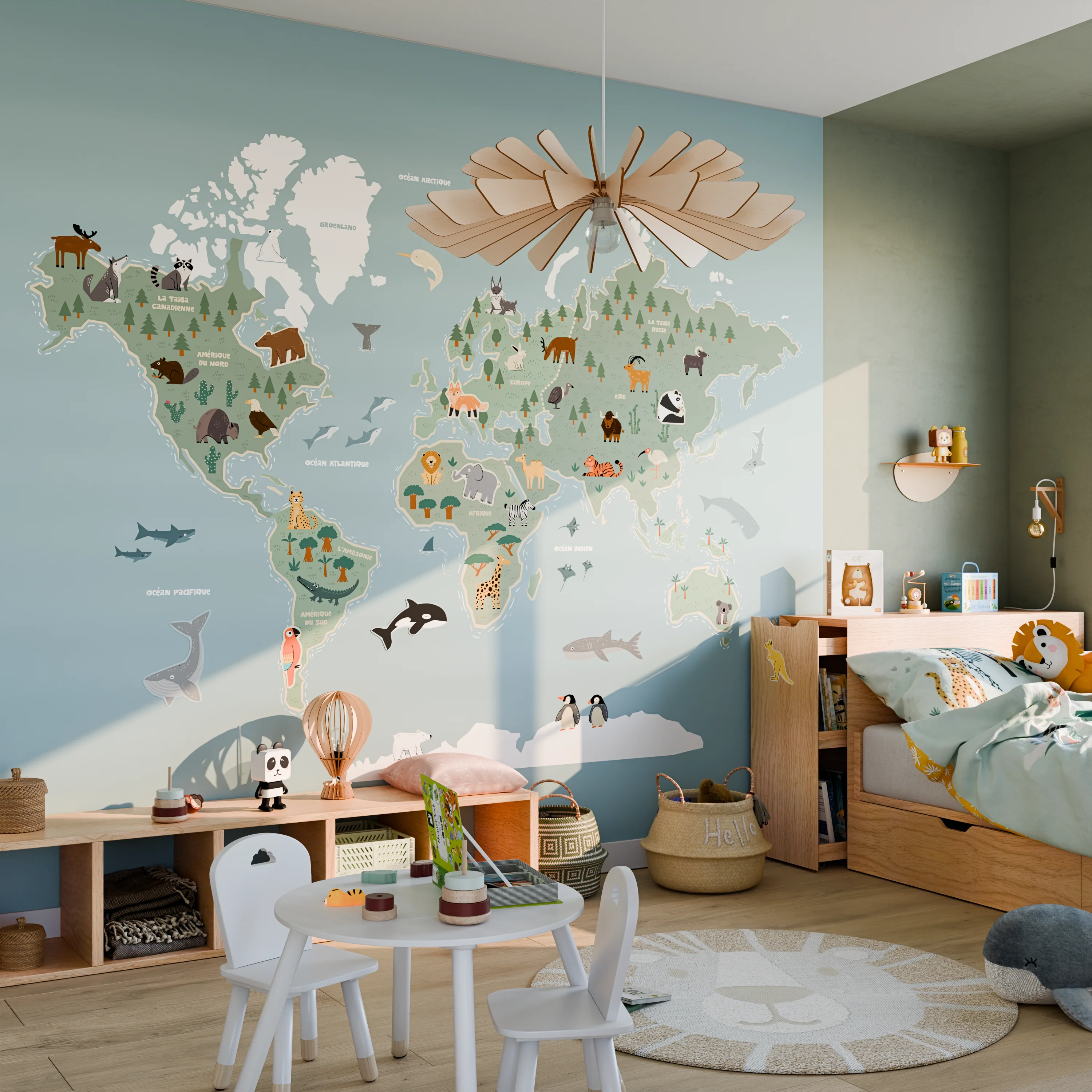 Papier peint panoramique XL AROUND THE WORLD XL 300 x 270 cm