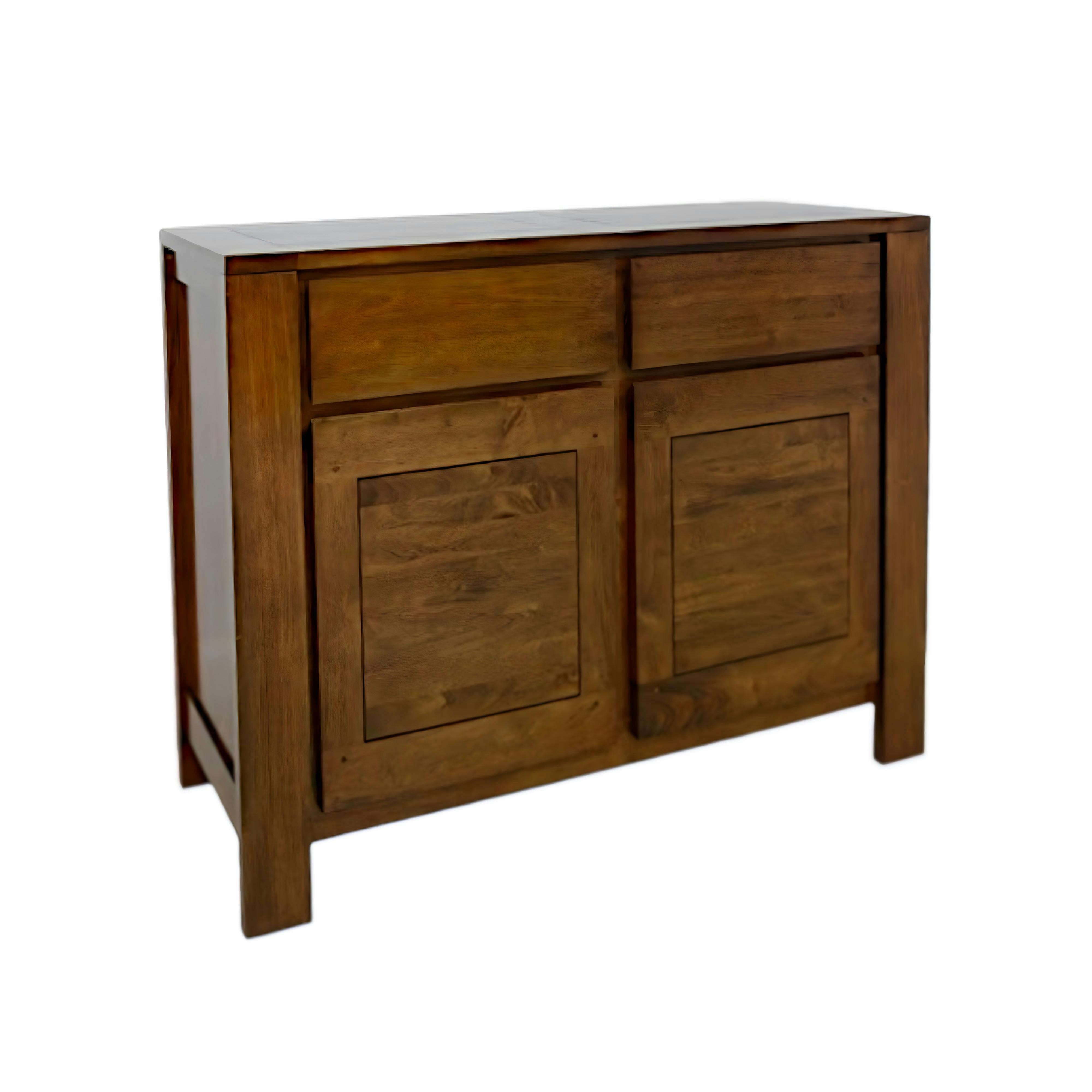 Buffet Hévéa 2 portes, 2 tiroirs 110x45x90cm OLGA