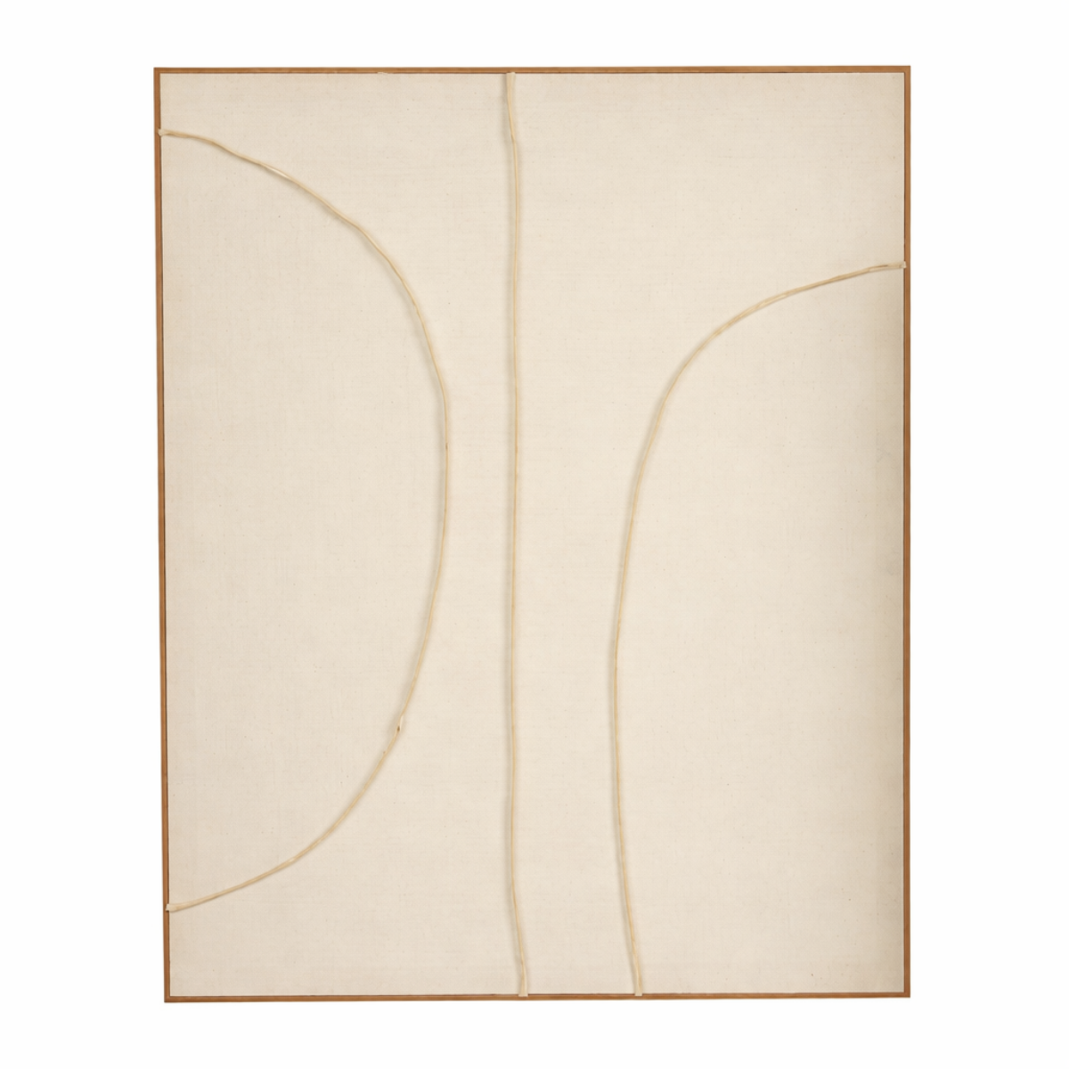 Mica Decorations Wanddecoratie - Wandpaneel Abstracte Kunst 100 x 80 x 3,5 cm - Woondecoratie voor Woonkamer of Slaapkamer - Beige